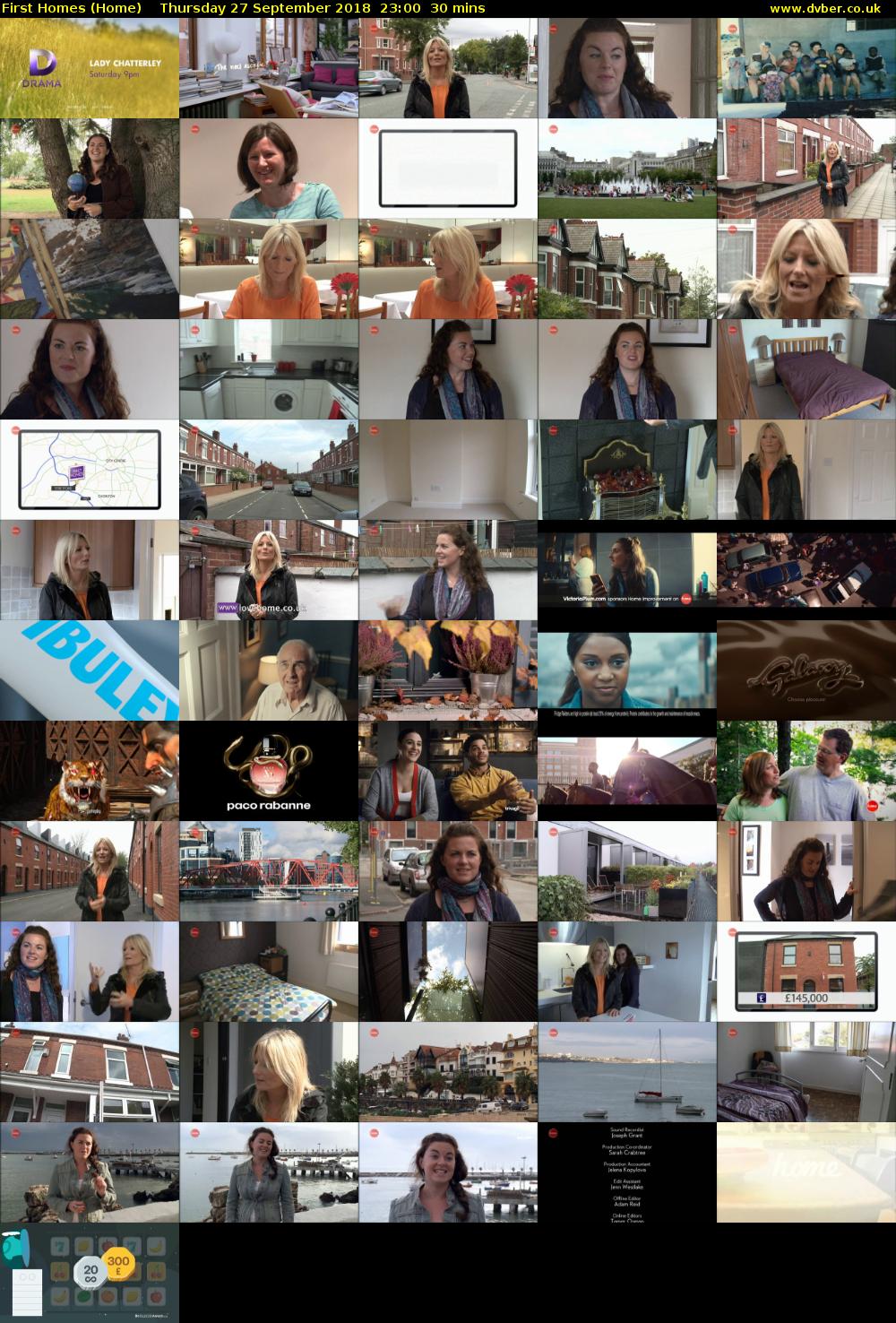 First Homes (Home) Thursday 27 September 2018 23:00 - 23:30