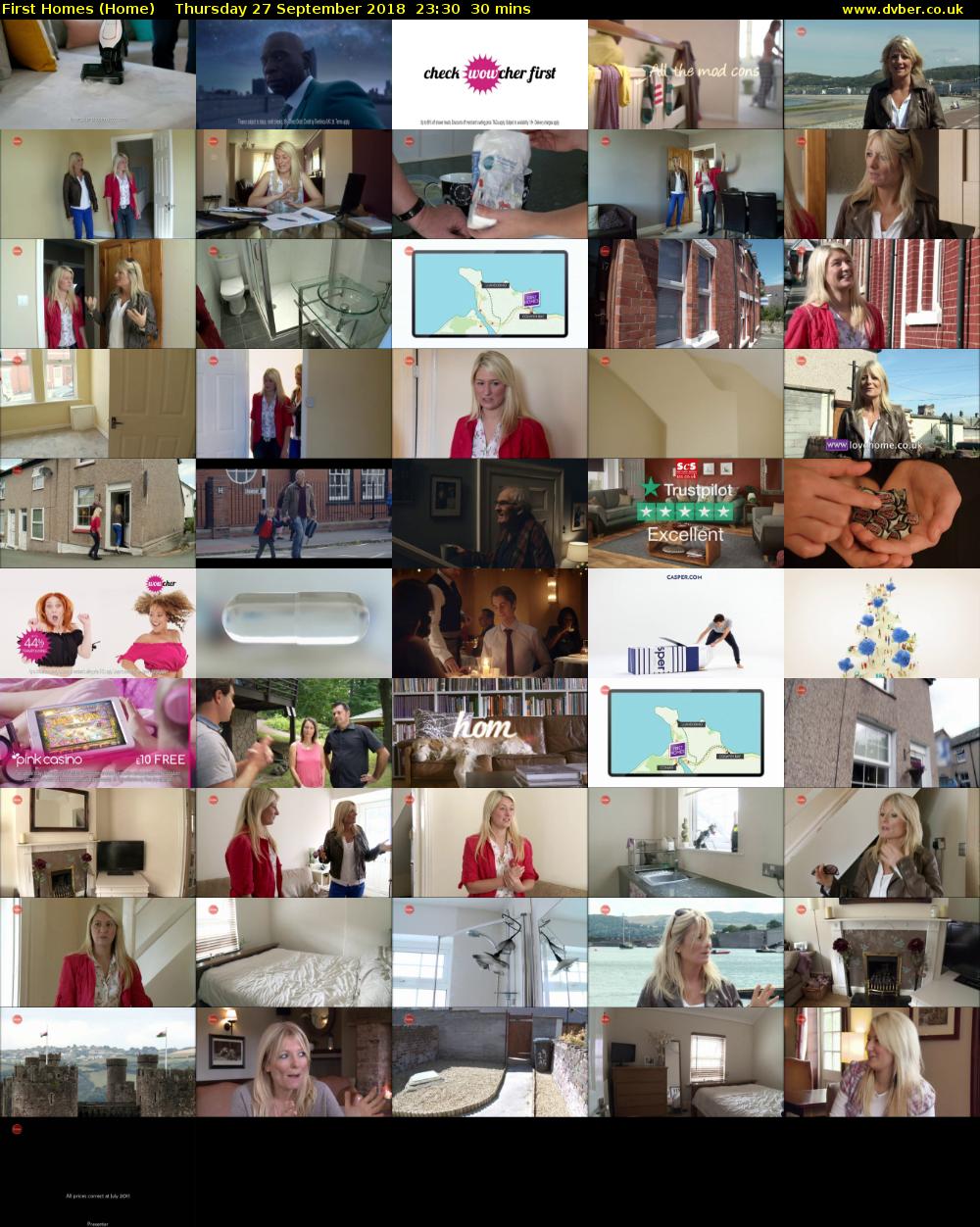 First Homes (Home) Thursday 27 September 2018 23:30 - 00:00