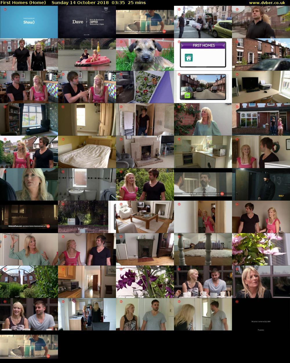 First Homes (Home) Sunday 14 October 2018 03:35 - 04:00