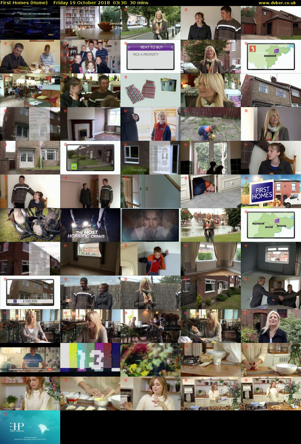 First Homes (Home) Friday 19 October 2018 03:30 - 04:00