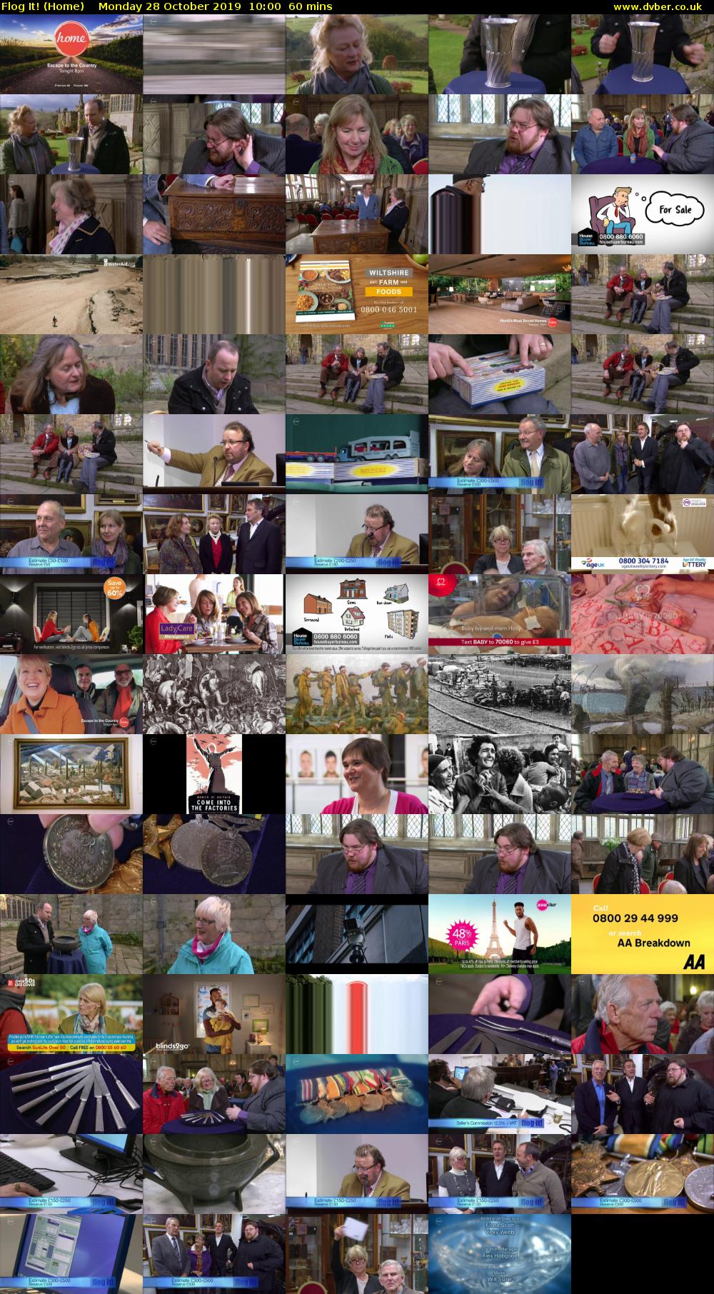 Flog It! (Home) Monday 28 October 2019 10:00 - 11:00