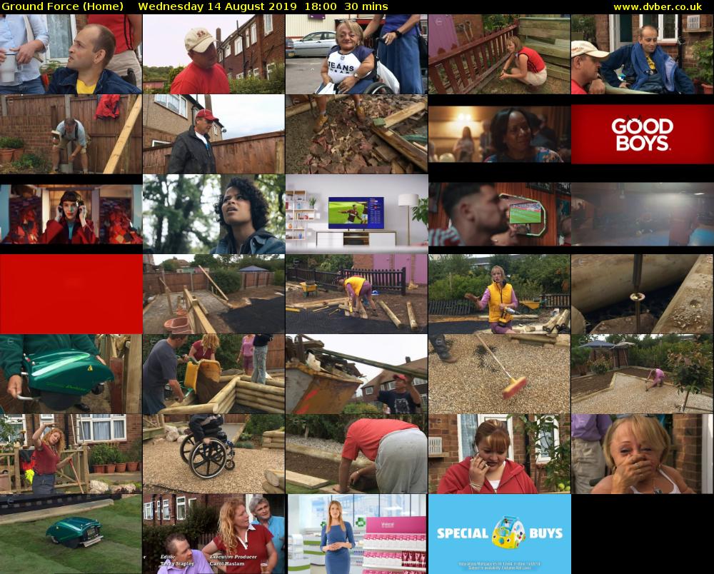 Ground Force (Home) Wednesday 14 August 2019 18:00 - 18:30