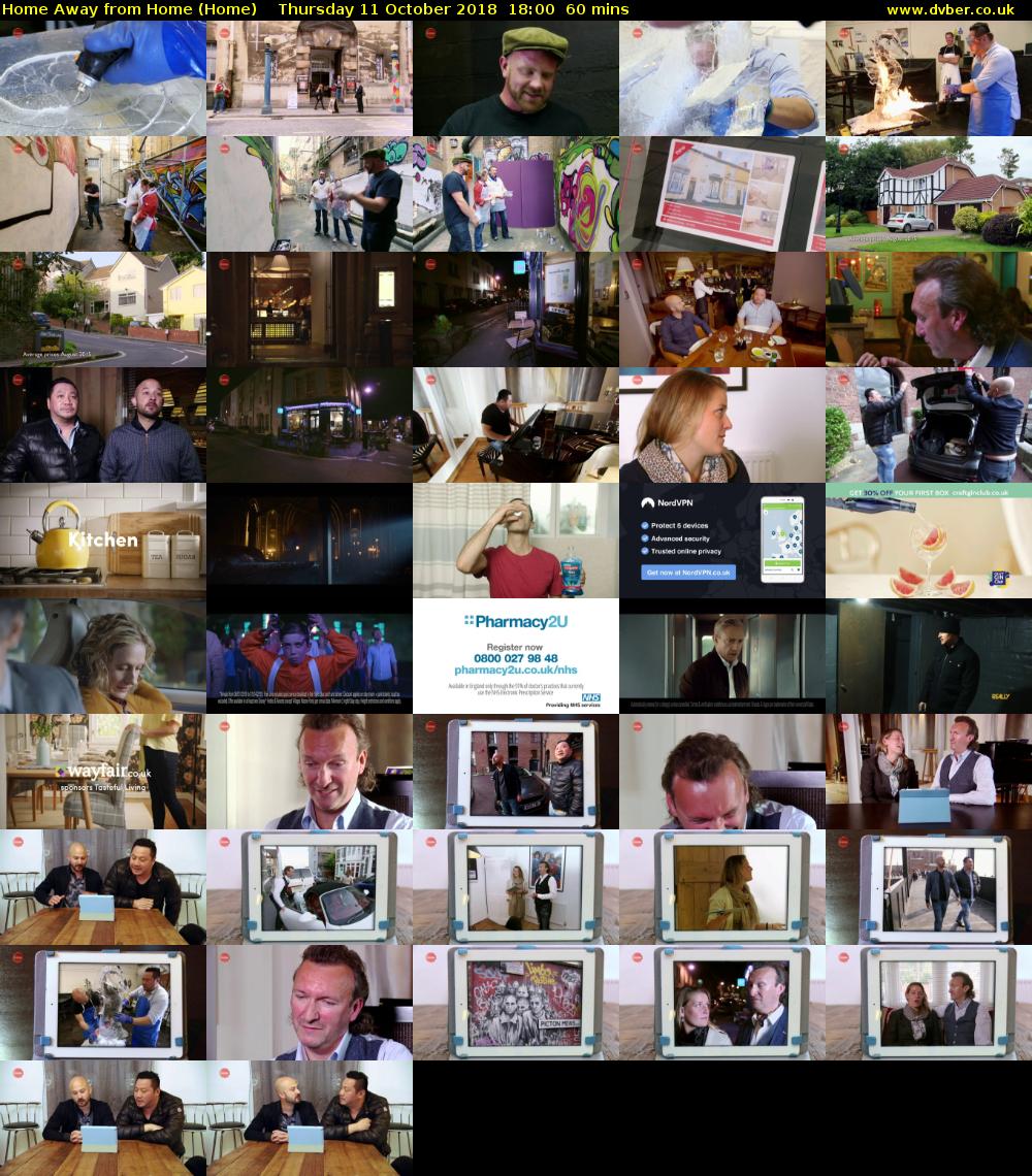 Home Away from Home (Home) Thursday 11 October 2018 18:00 - 19:00