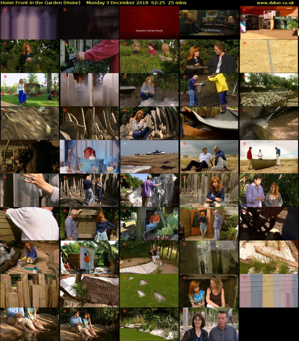 Home Front in the Garden (Home) Monday 3 December 2018 02:25 - 02:50