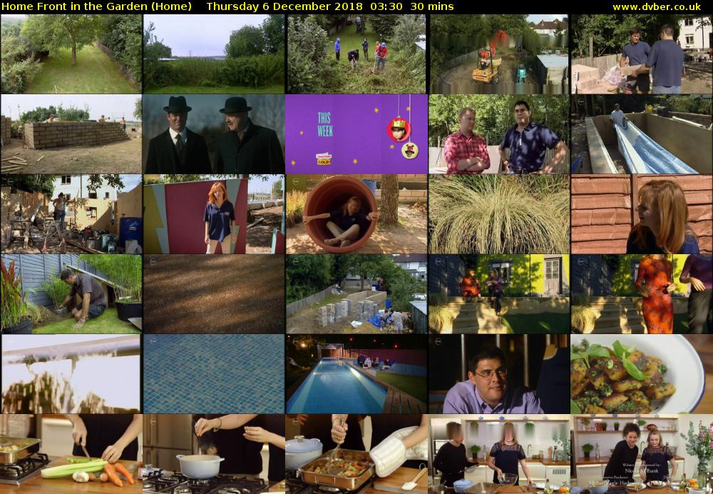 Home Front in the Garden (Home) Thursday 6 December 2018 03:30 - 04:00