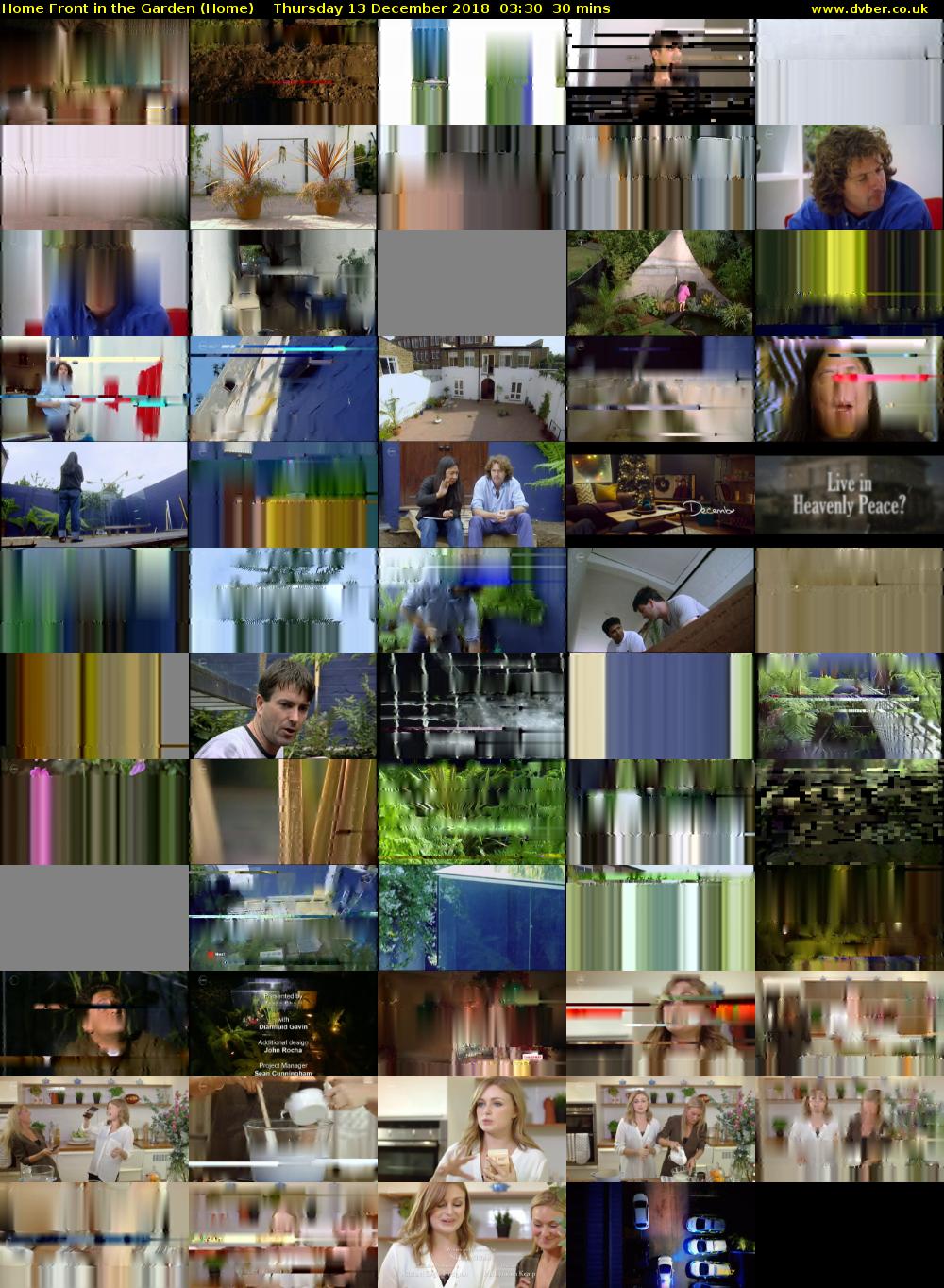 Home Front in the Garden (Home) Thursday 13 December 2018 03:30 - 04:00