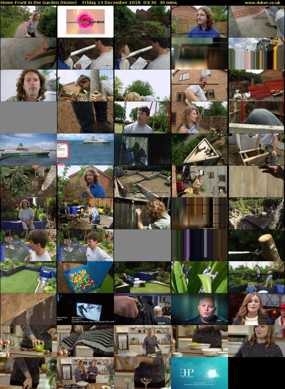 Home Front in the Garden (Home) Friday 14 December 2018 03:30 - 04:00