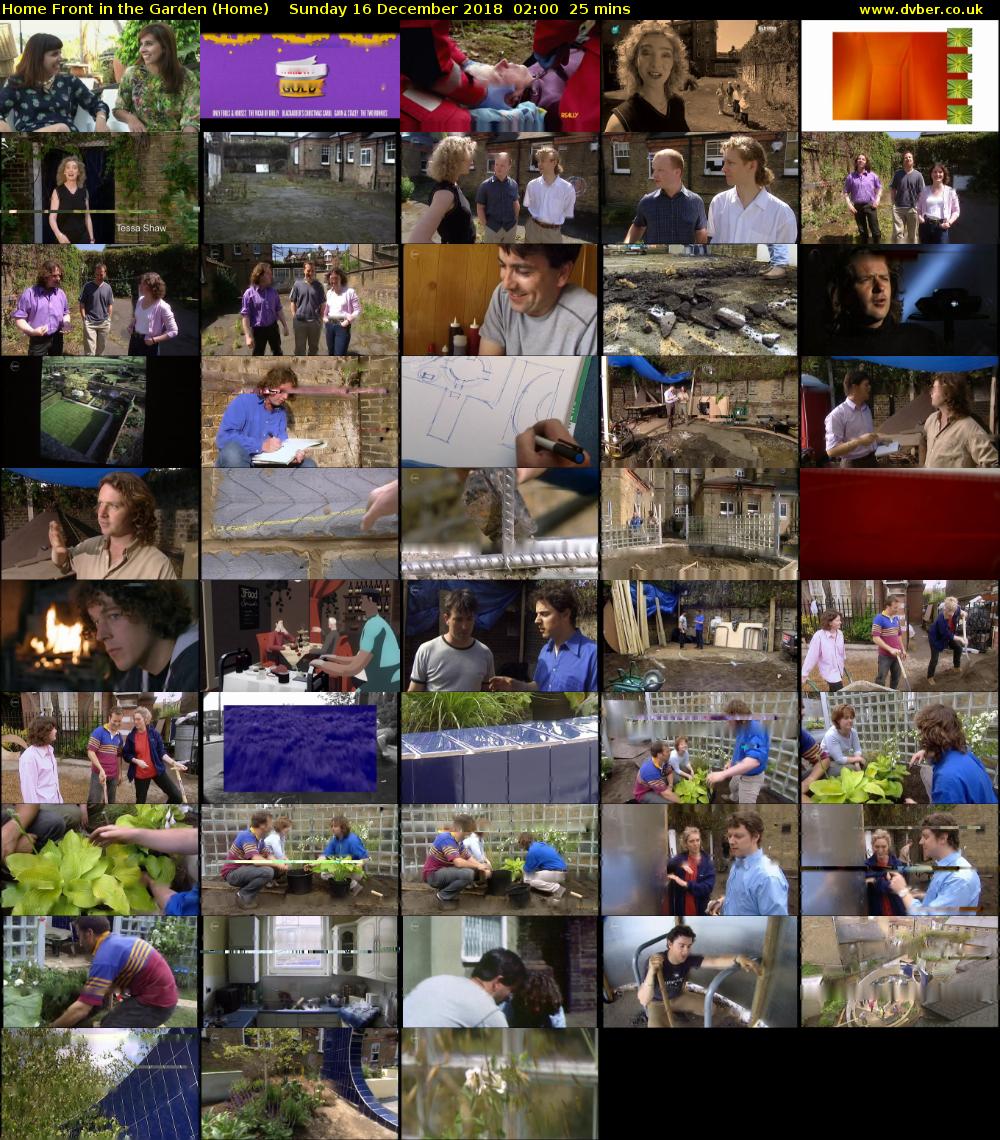 Home Front in the Garden (Home) Sunday 16 December 2018 02:00 - 02:25