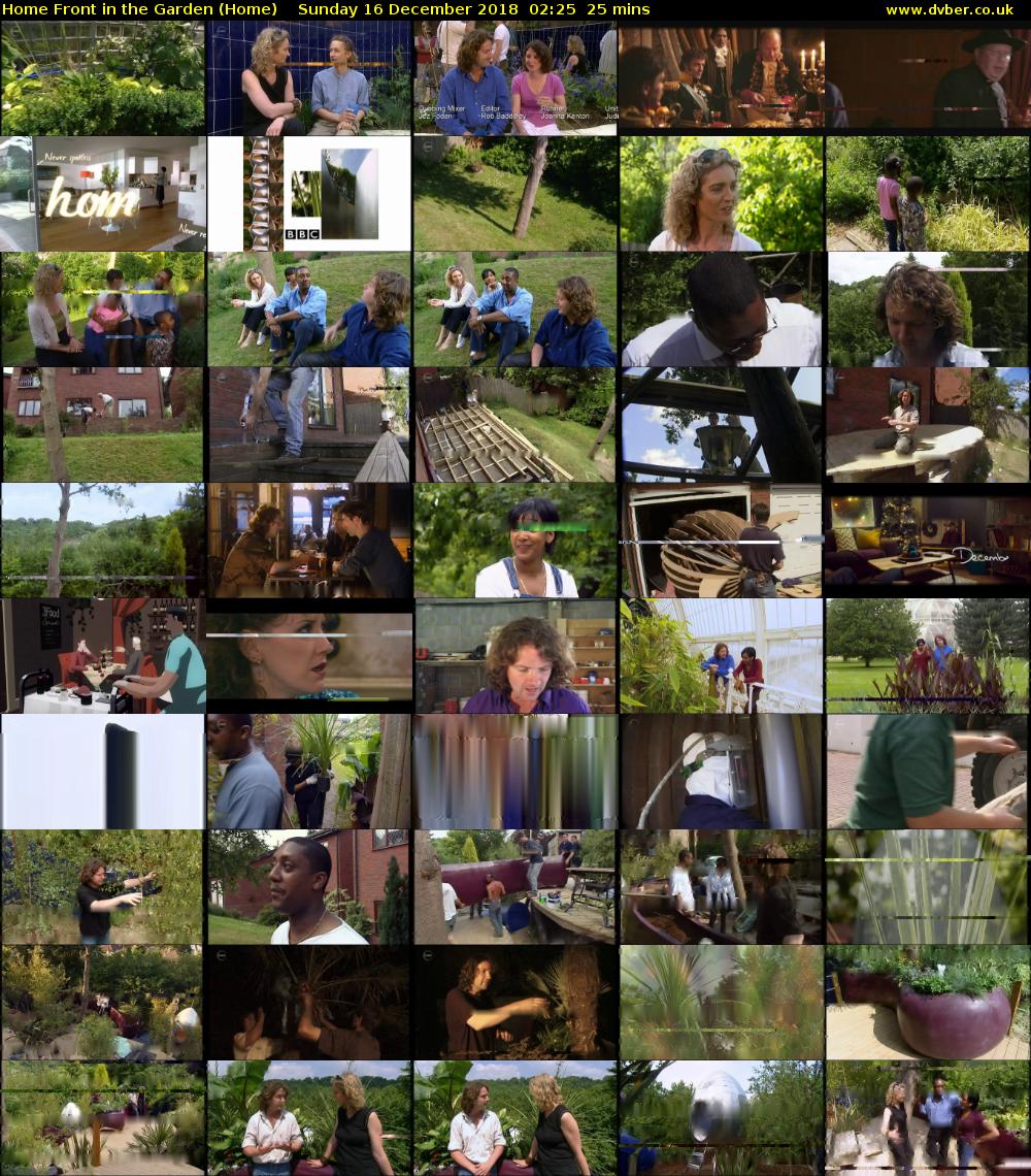 Home Front in the Garden (Home) Sunday 16 December 2018 02:25 - 02:50