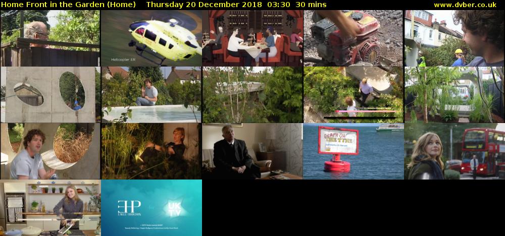 Home Front in the Garden (Home) Thursday 20 December 2018 03:30 - 04:00