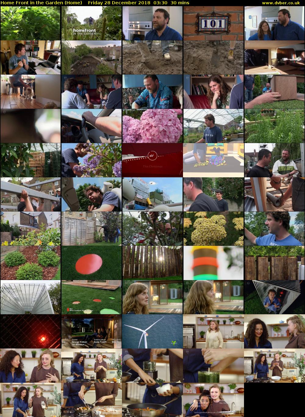 Home Front in the Garden (Home) Friday 28 December 2018 03:30 - 04:00