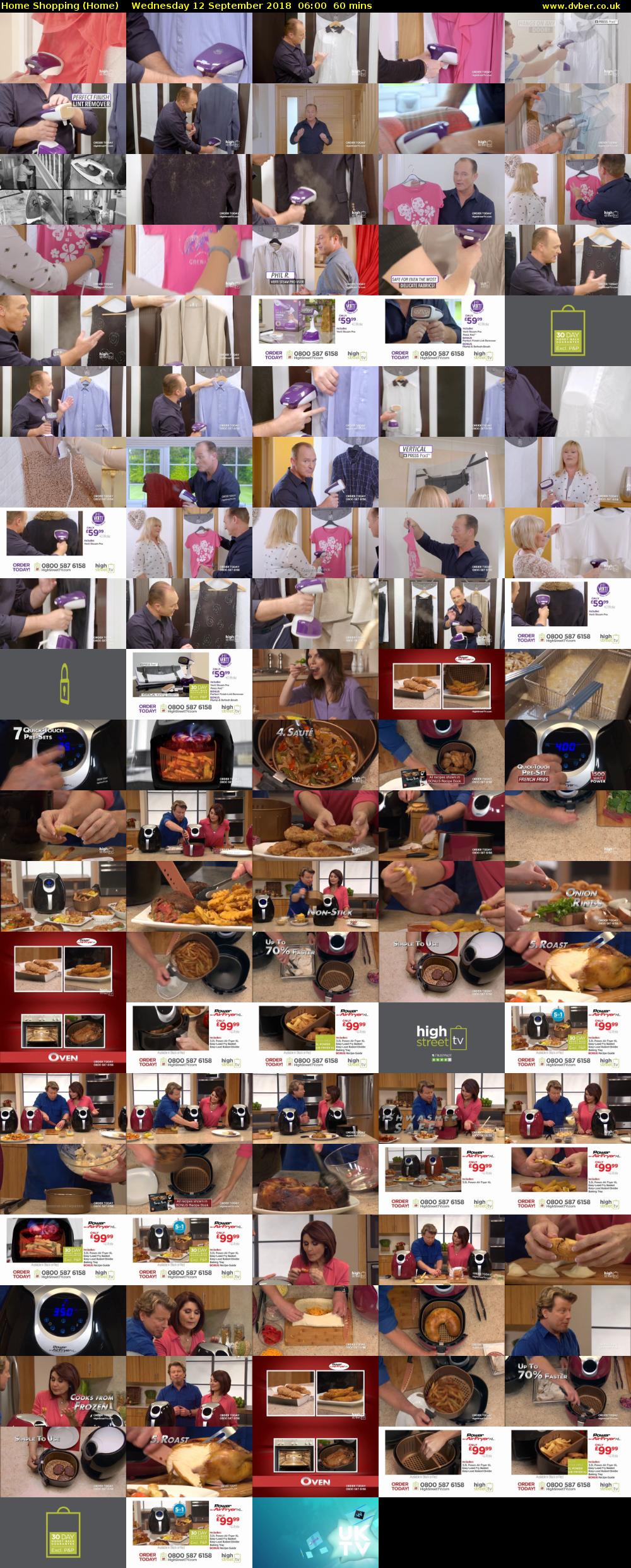 Home Shopping (Home) Wednesday 12 September 2018 06:00 - 07:00