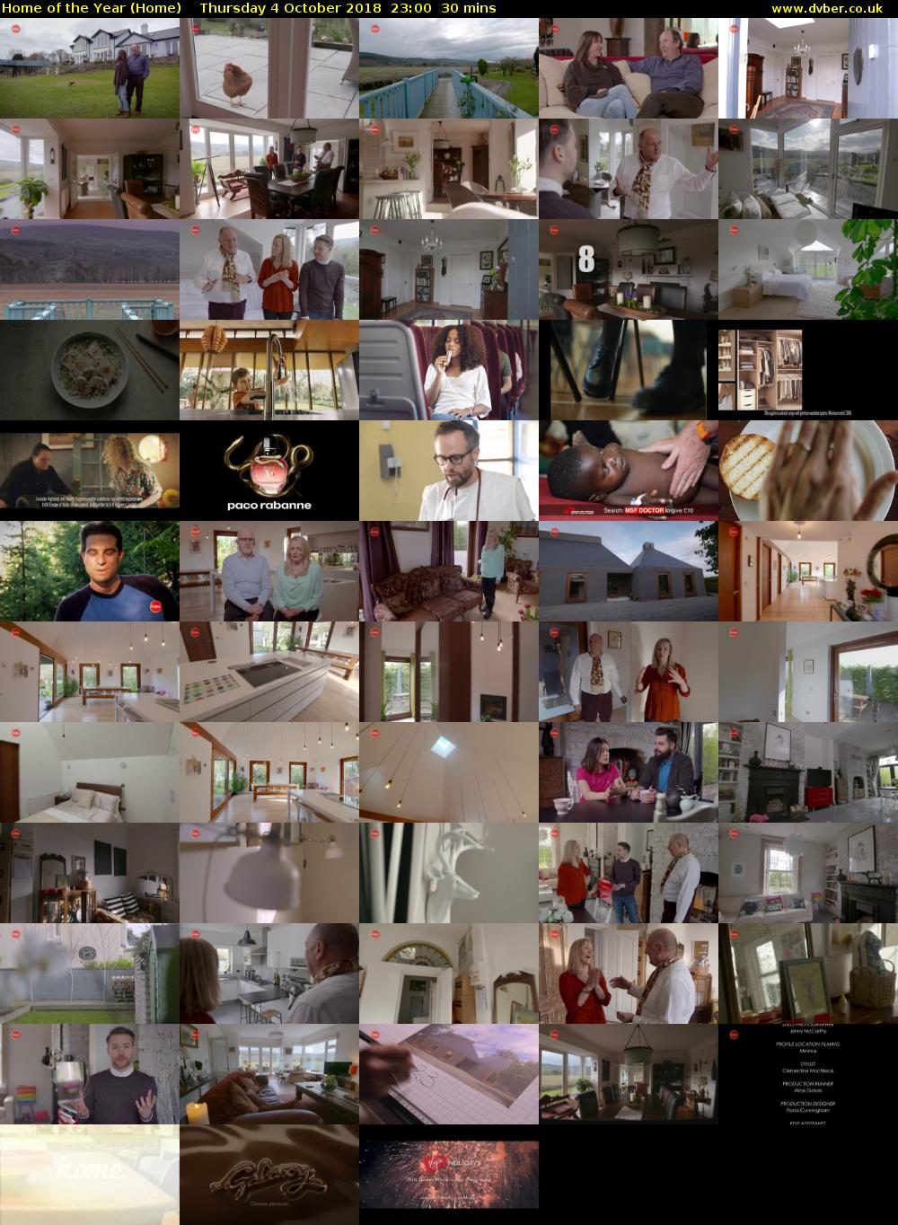 Home of the Year (Home) Thursday 4 October 2018 23:00 - 23:30