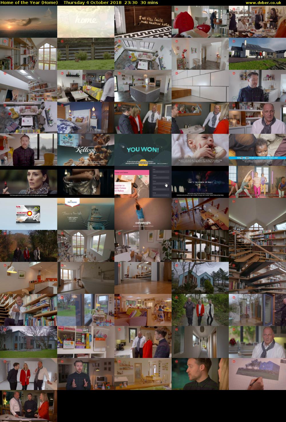 Home of the Year (Home) Thursday 4 October 2018 23:30 - 00:00