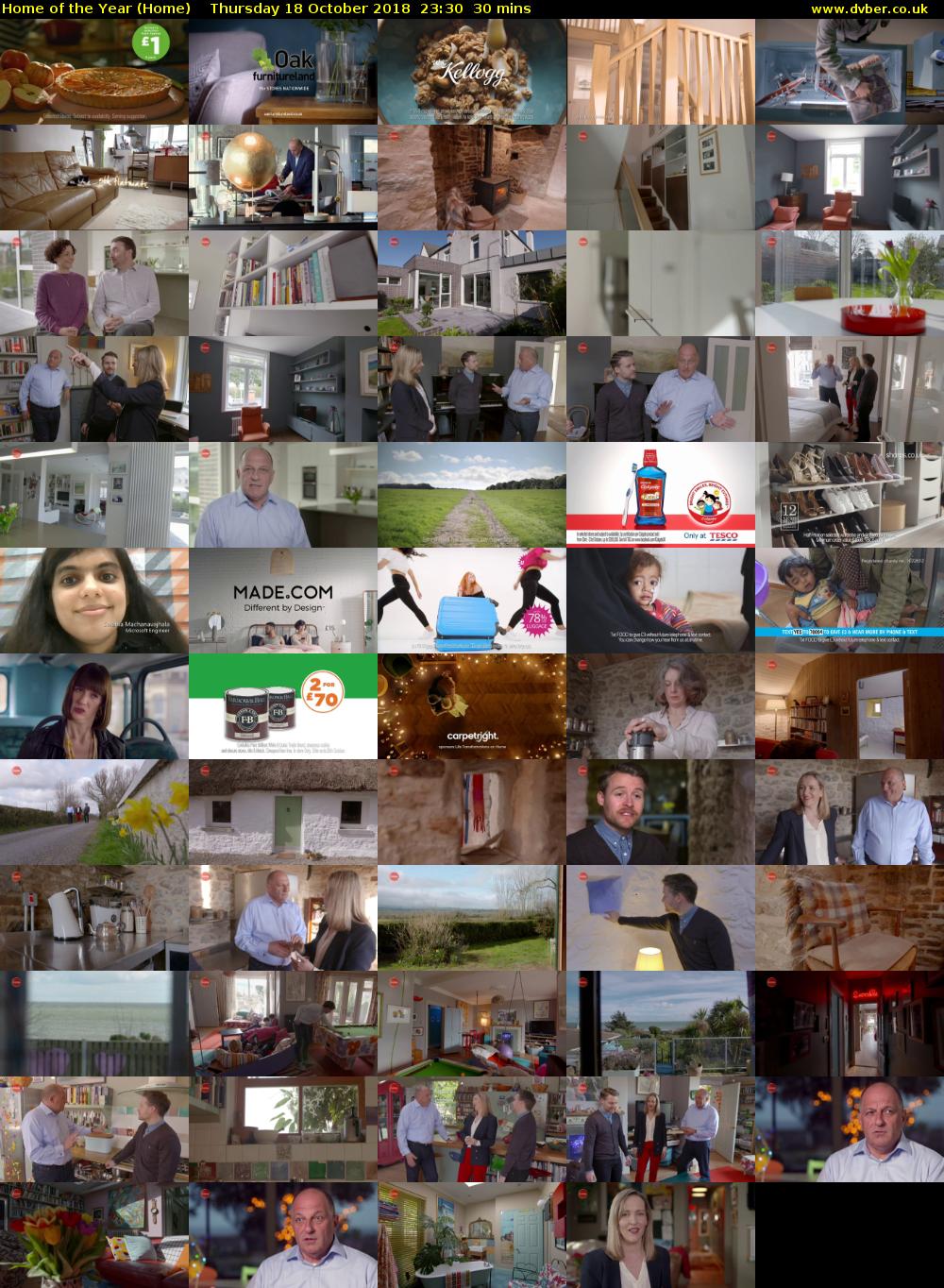 Home of the Year (Home) Thursday 18 October 2018 23:30 - 00:00