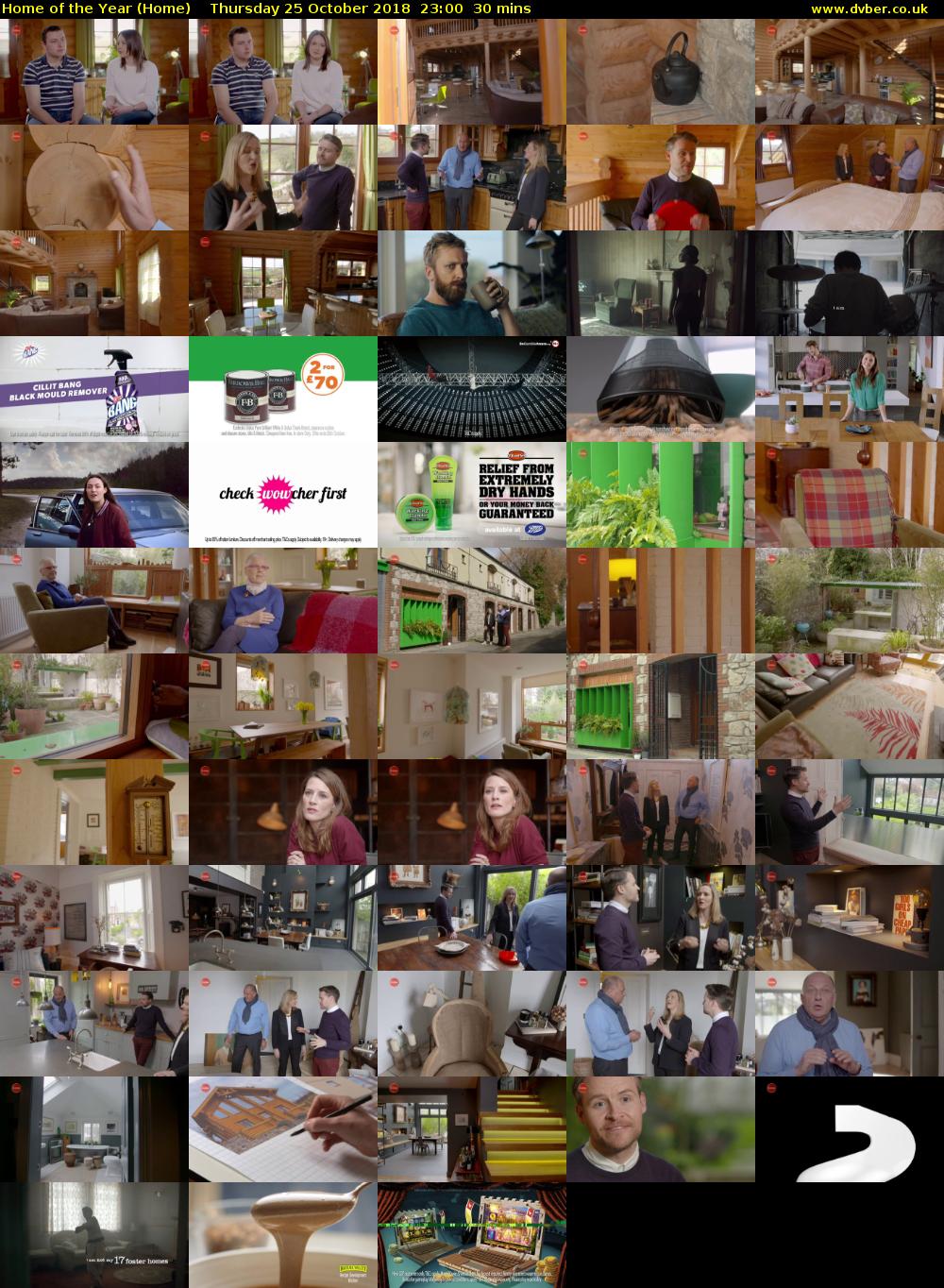 Home of the Year (Home) Thursday 25 October 2018 23:00 - 23:30