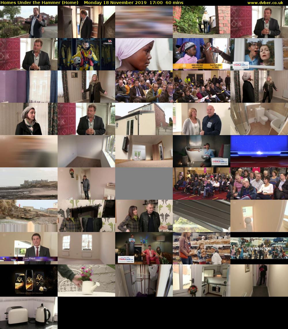 Homes Under the Hammer (Home) Monday 18 November 2019 17:00 - 18:00
