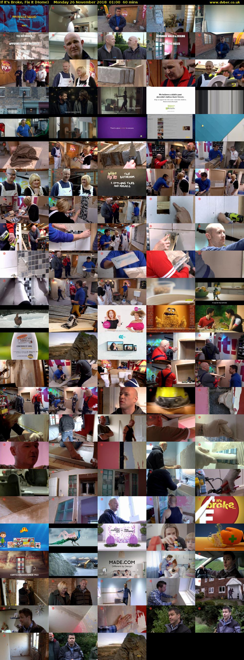 If It's Broke, Fix It (Home) Monday 26 November 2018 01:00 - 02:00