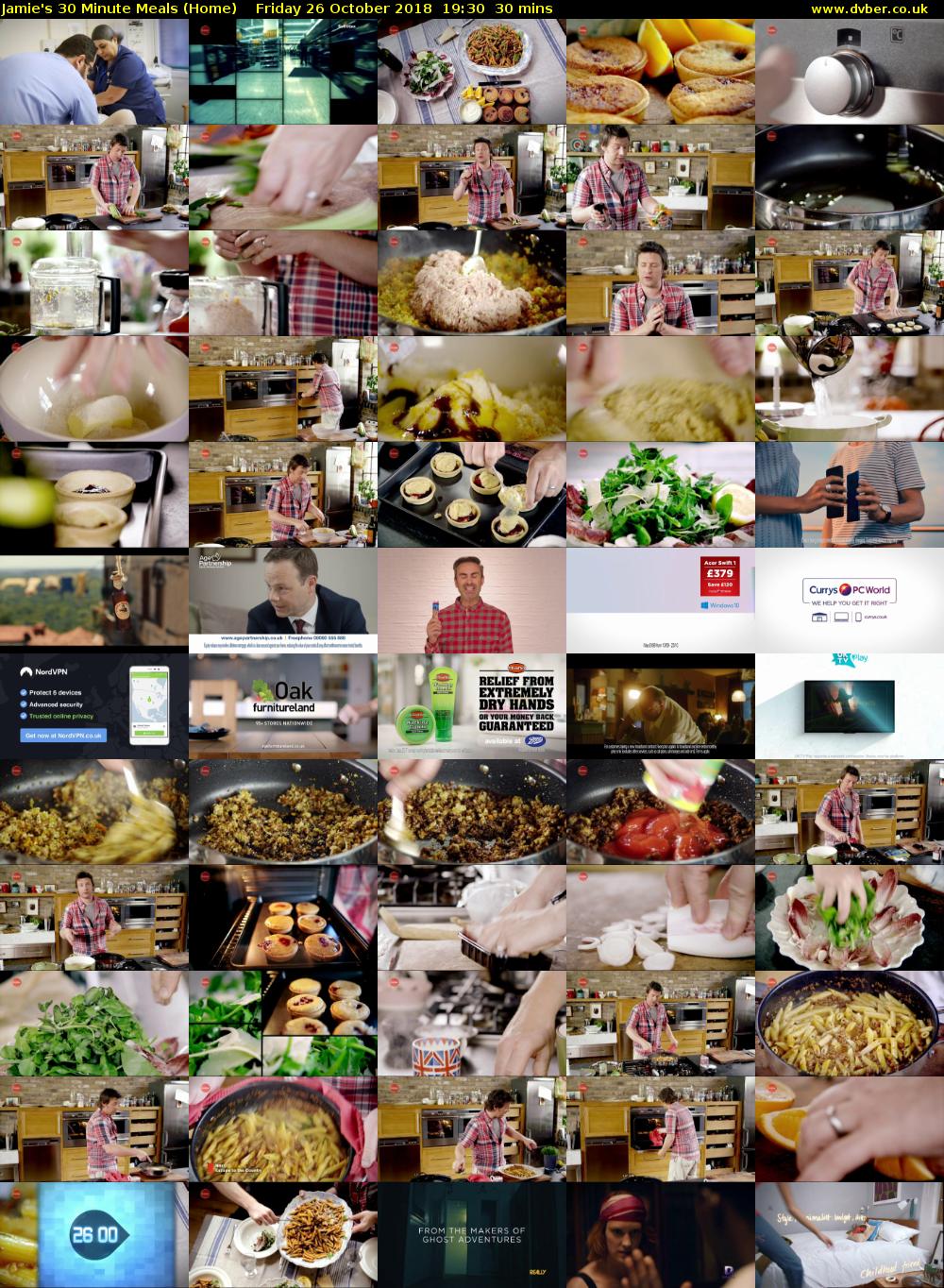 Jamie's 30 Minute Meals (Home) Friday 26 October 2018 19:30 - 20:00