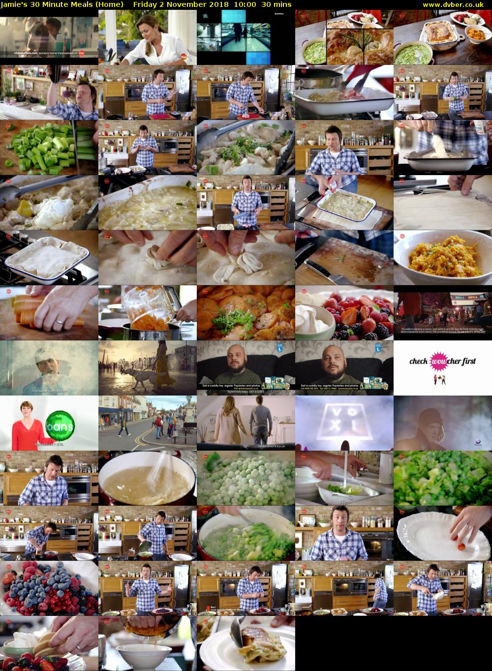 Jamie's 30 Minute Meals (Home) Friday 2 November 2018 10:00 - 10:30