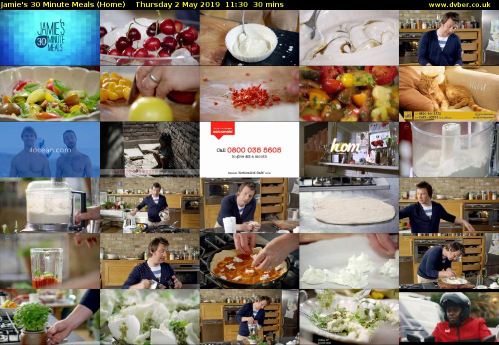 Jamie's 30 Minute Meals (Home) Thursday 2 May 2019 11:30 - 12:00