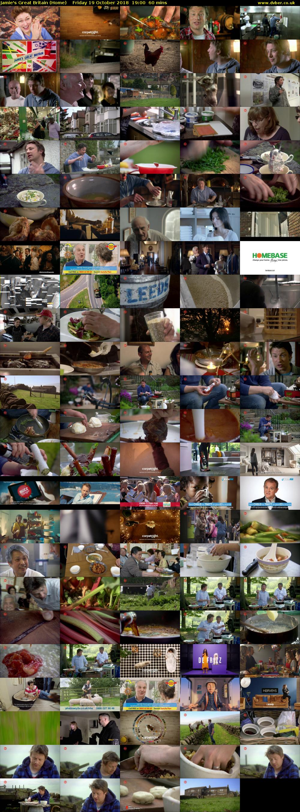 Jamie's Great Britain (Home) Friday 19 October 2018 19:00 - 20:00