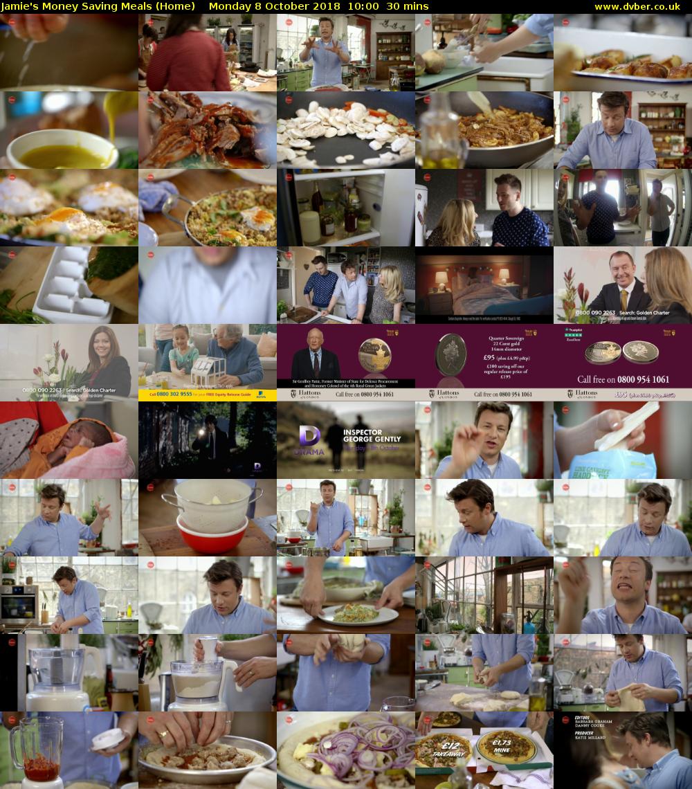 Jamie's Money Saving Meals (Home) Monday 8 October 2018 10:00 - 10:30