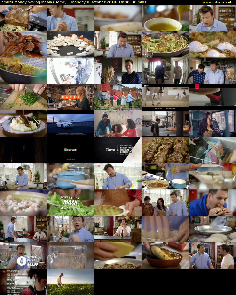 Jamie's Money Saving Meals (Home) Monday 8 October 2018 19:00 - 19:30