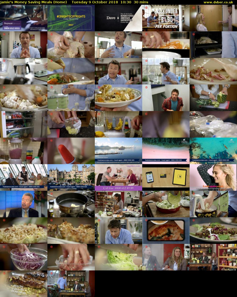 Jamie's Money Saving Meals (Home) Tuesday 9 October 2018 10:30 - 11:00