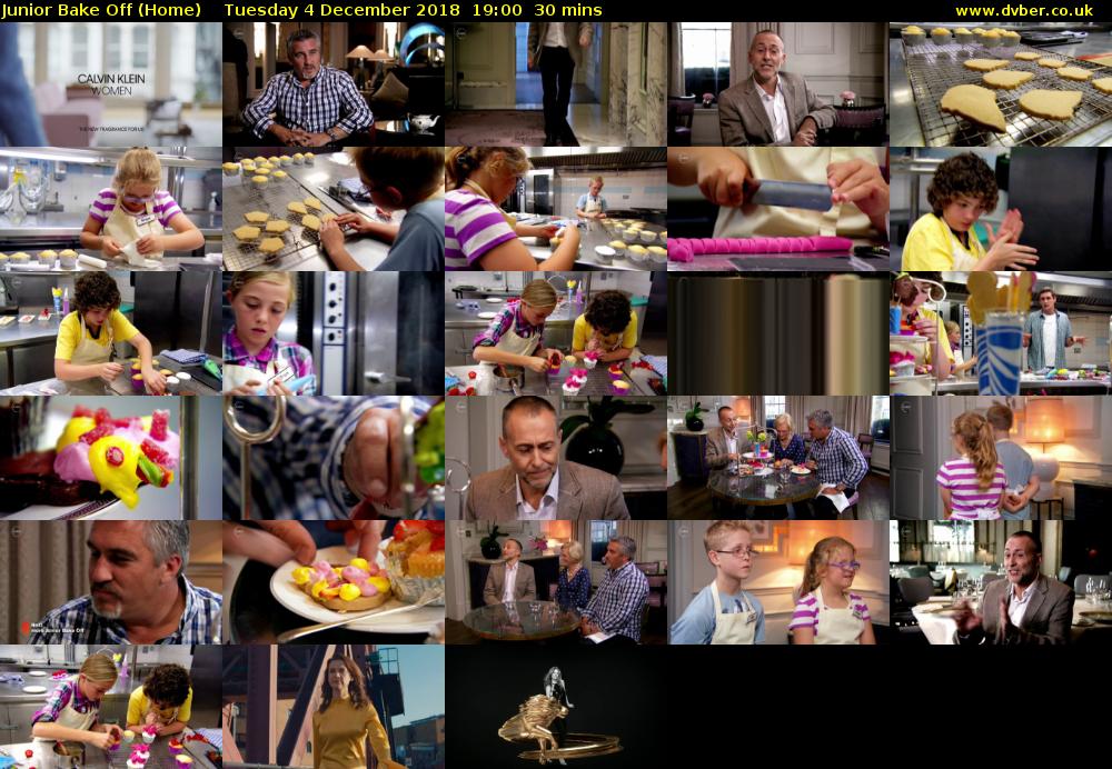 Junior Bake Off (Home) Tuesday 4 December 2018 19:00 - 19:30