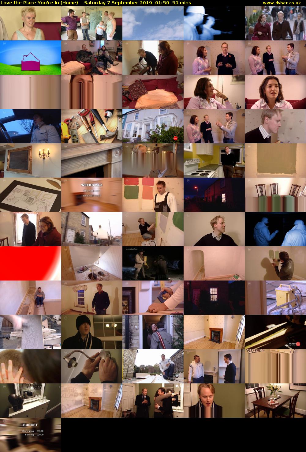 Love the Place You're In (Home) Saturday 7 September 2019 01:50 - 02:40
