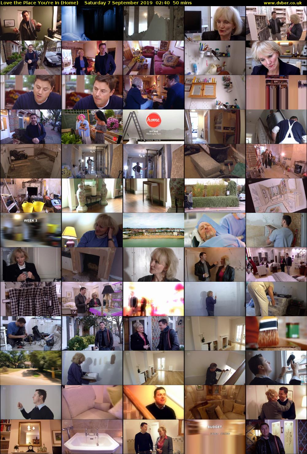 Love the Place You're In (Home) Saturday 7 September 2019 02:40 - 03:30
