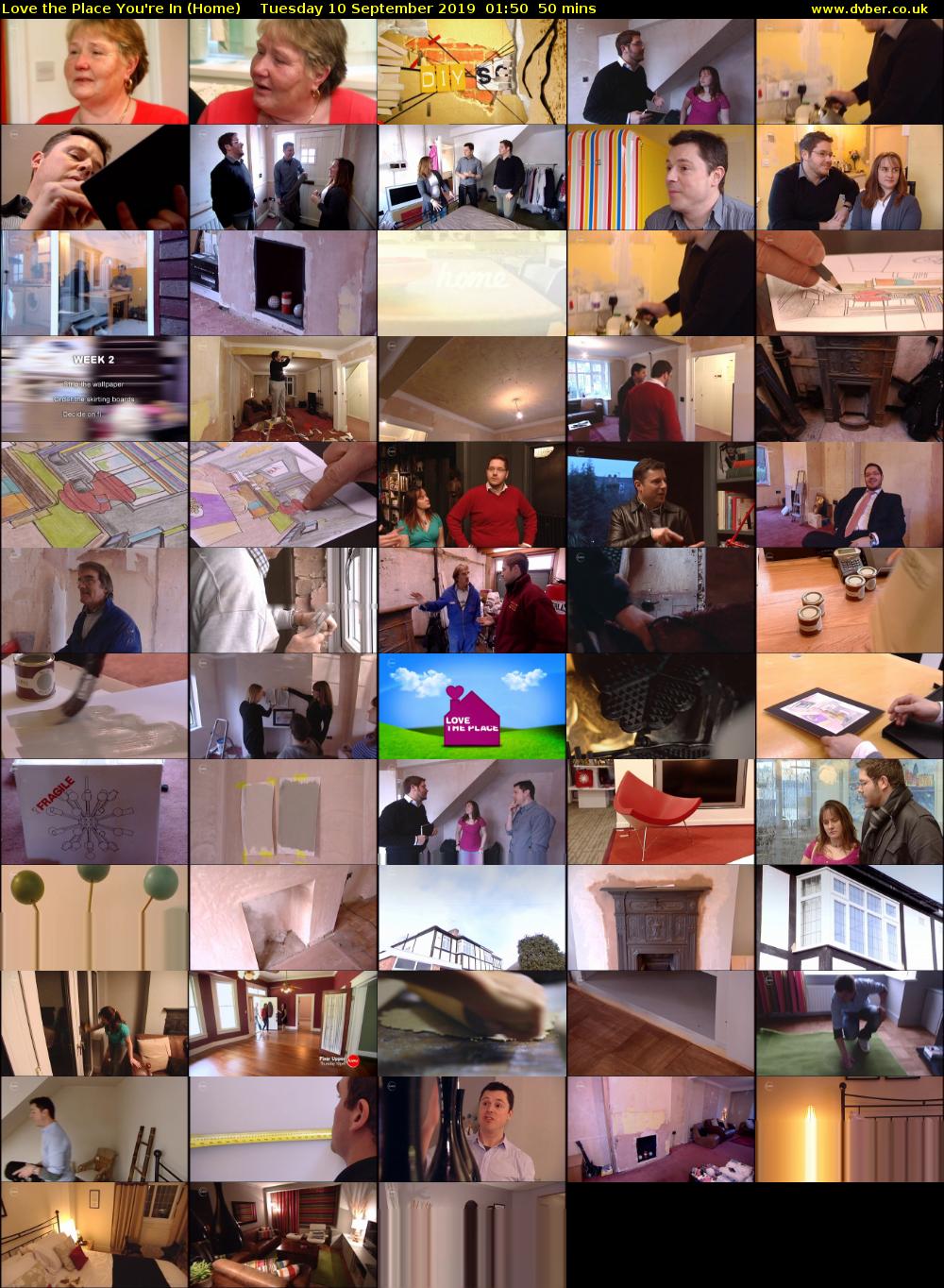 Love the Place You're In (Home) Tuesday 10 September 2019 01:50 - 02:40