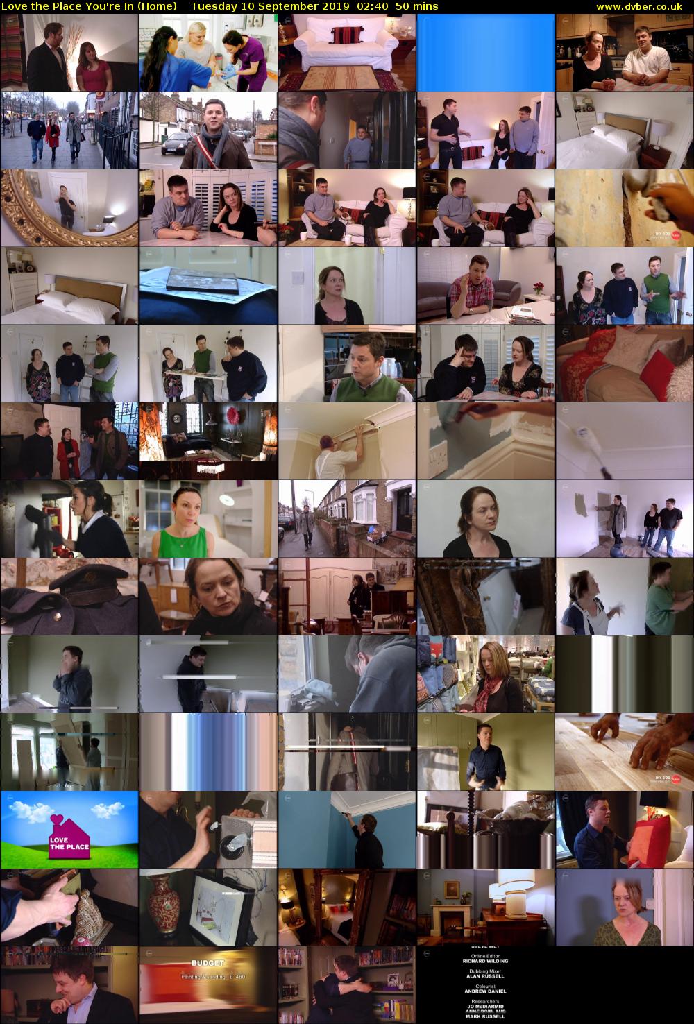 Love the Place You're In (Home) Tuesday 10 September 2019 02:40 - 03:30