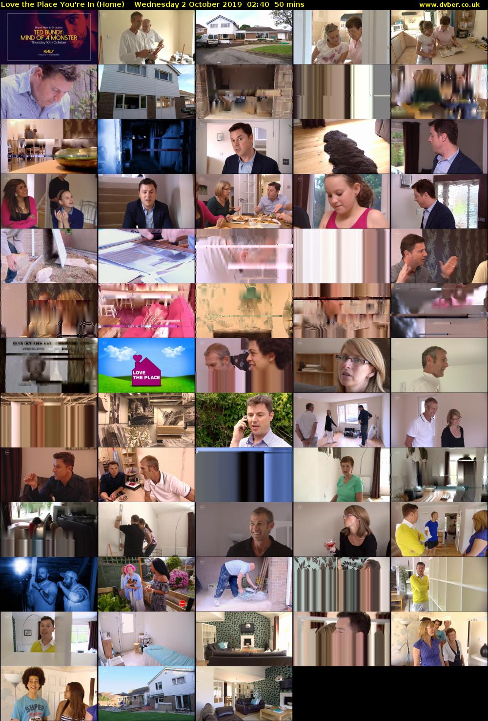 Love the Place You're In (Home) Wednesday 2 October 2019 02:40 - 03:30