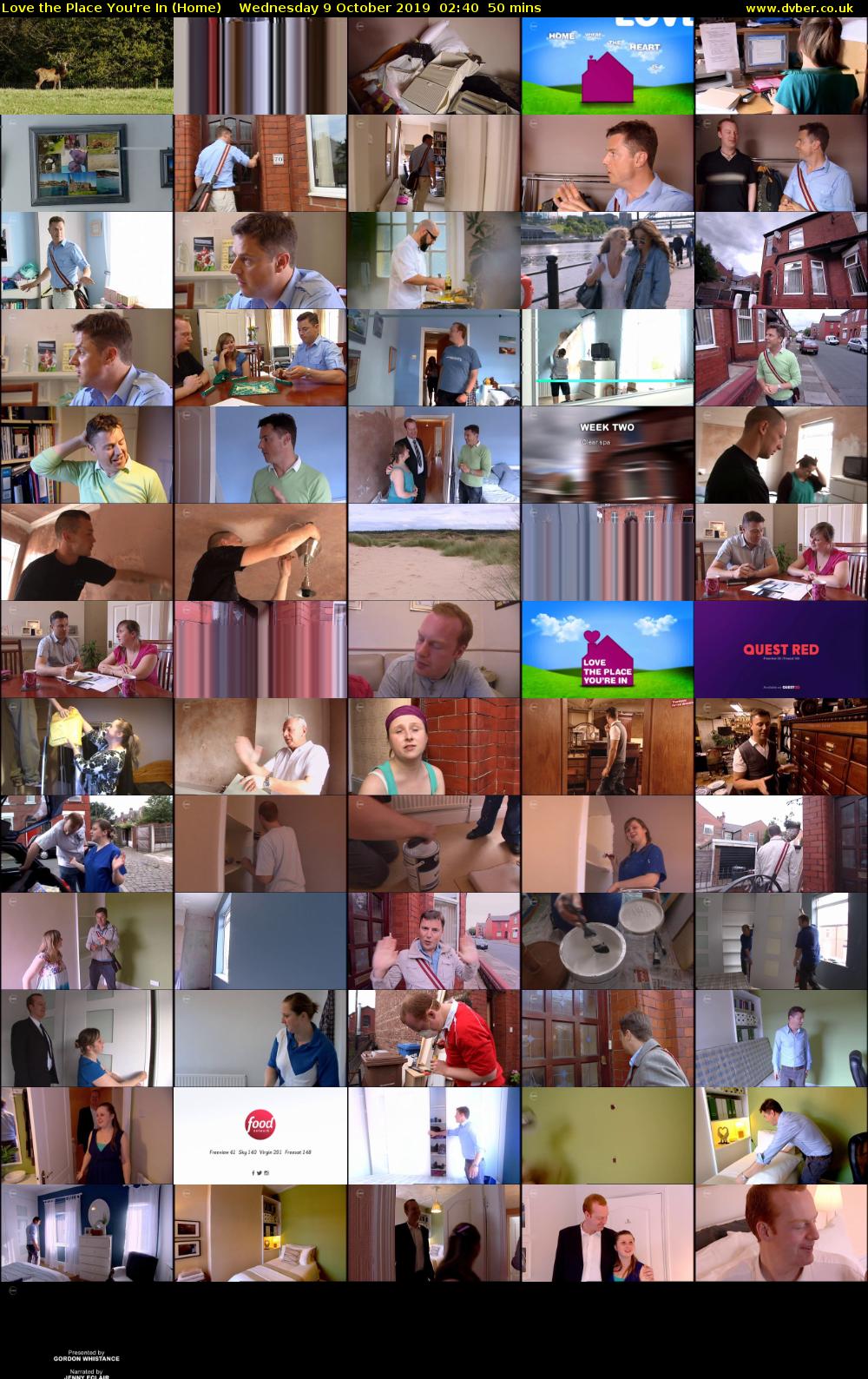 Love the Place You're In (Home) Wednesday 9 October 2019 02:40 - 03:30