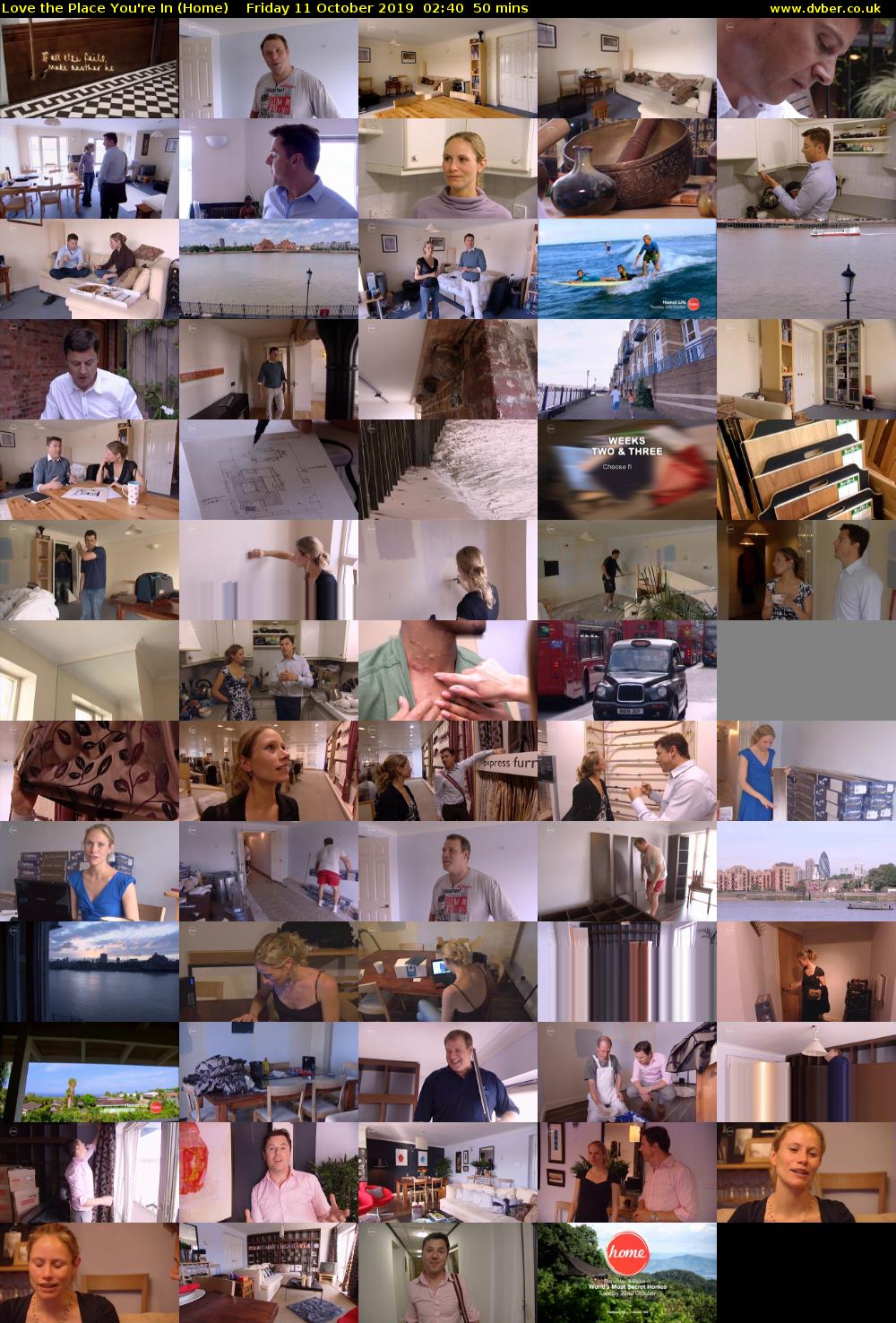 Love the Place You're In (Home) Friday 11 October 2019 02:40 - 03:30