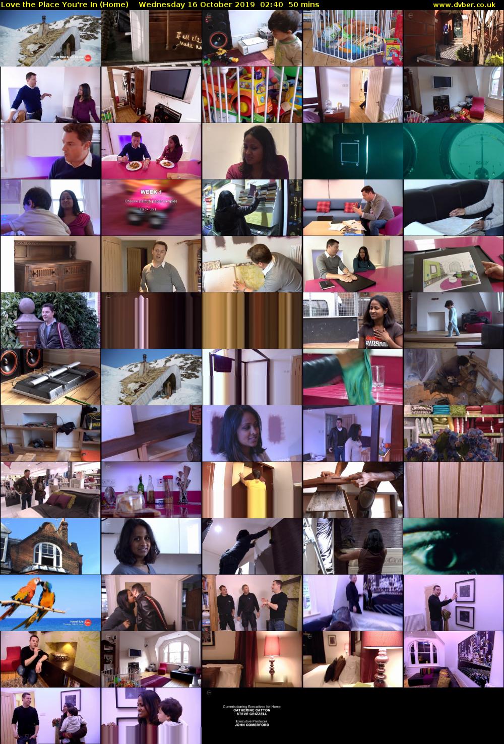 Love the Place You're In (Home) Wednesday 16 October 2019 02:40 - 03:30