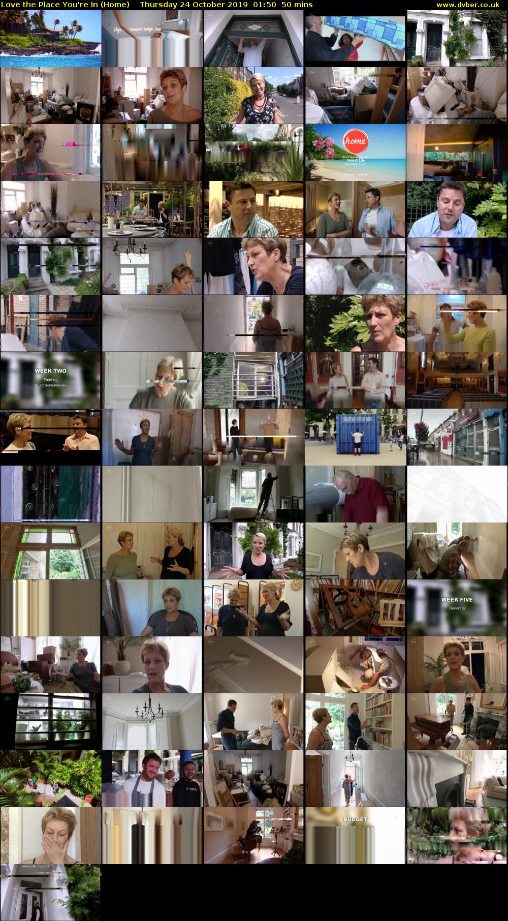 Love the Place You're In (Home) Thursday 24 October 2019 01:50 - 02:40