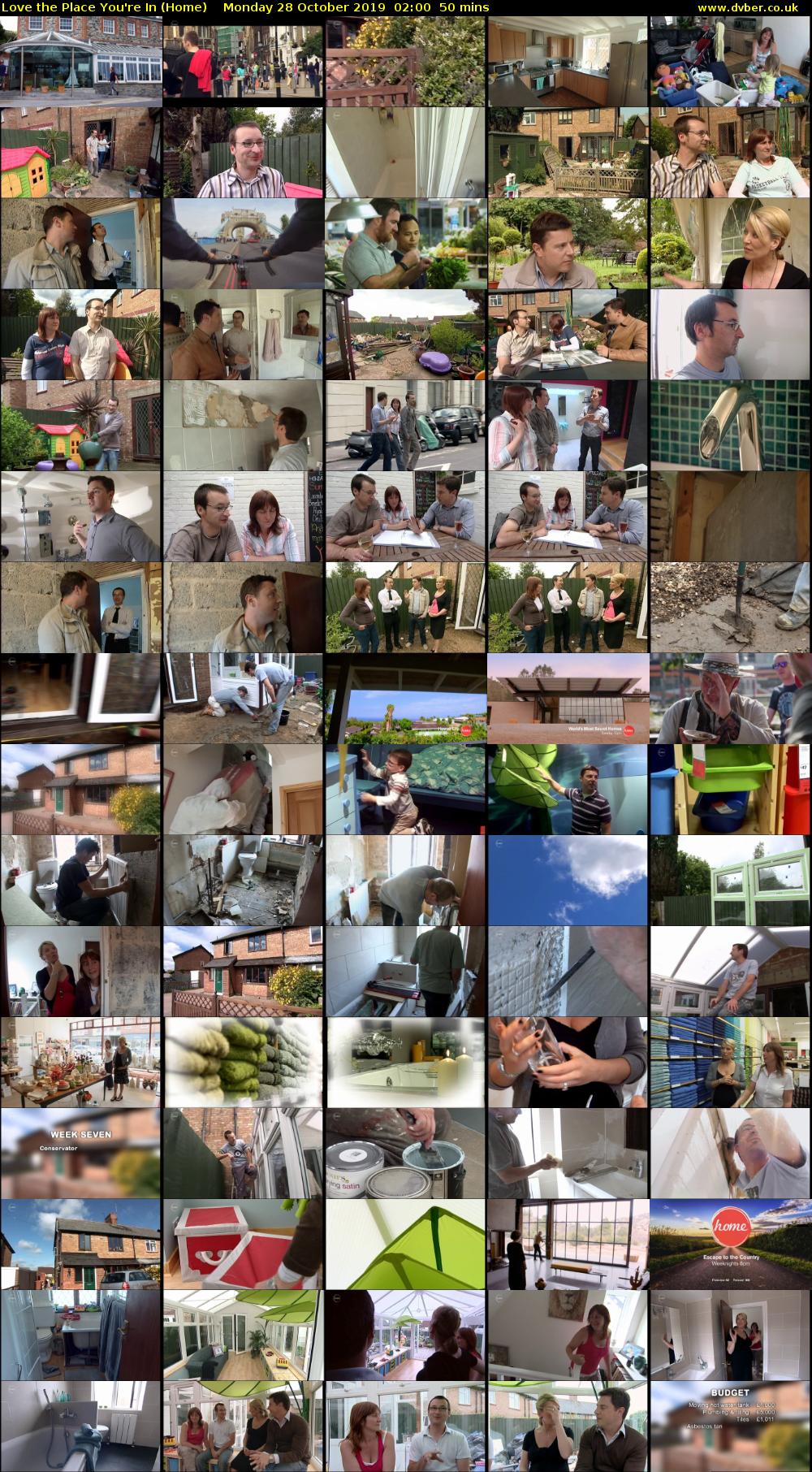 Love the Place You're In (Home) Monday 28 October 2019 02:00 - 02:50