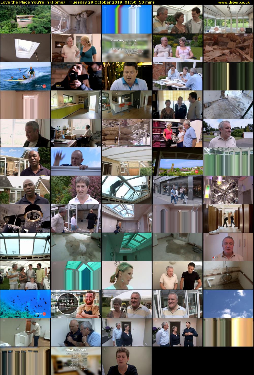 Love the Place You're In (Home) Tuesday 29 October 2019 01:50 - 02:40