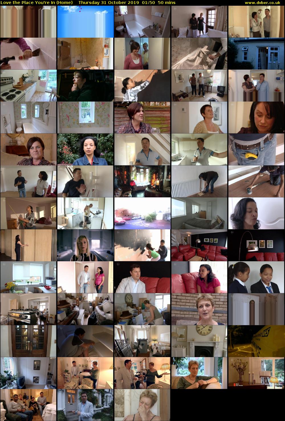 Love the Place You're In (Home) Thursday 31 October 2019 01:50 - 02:40