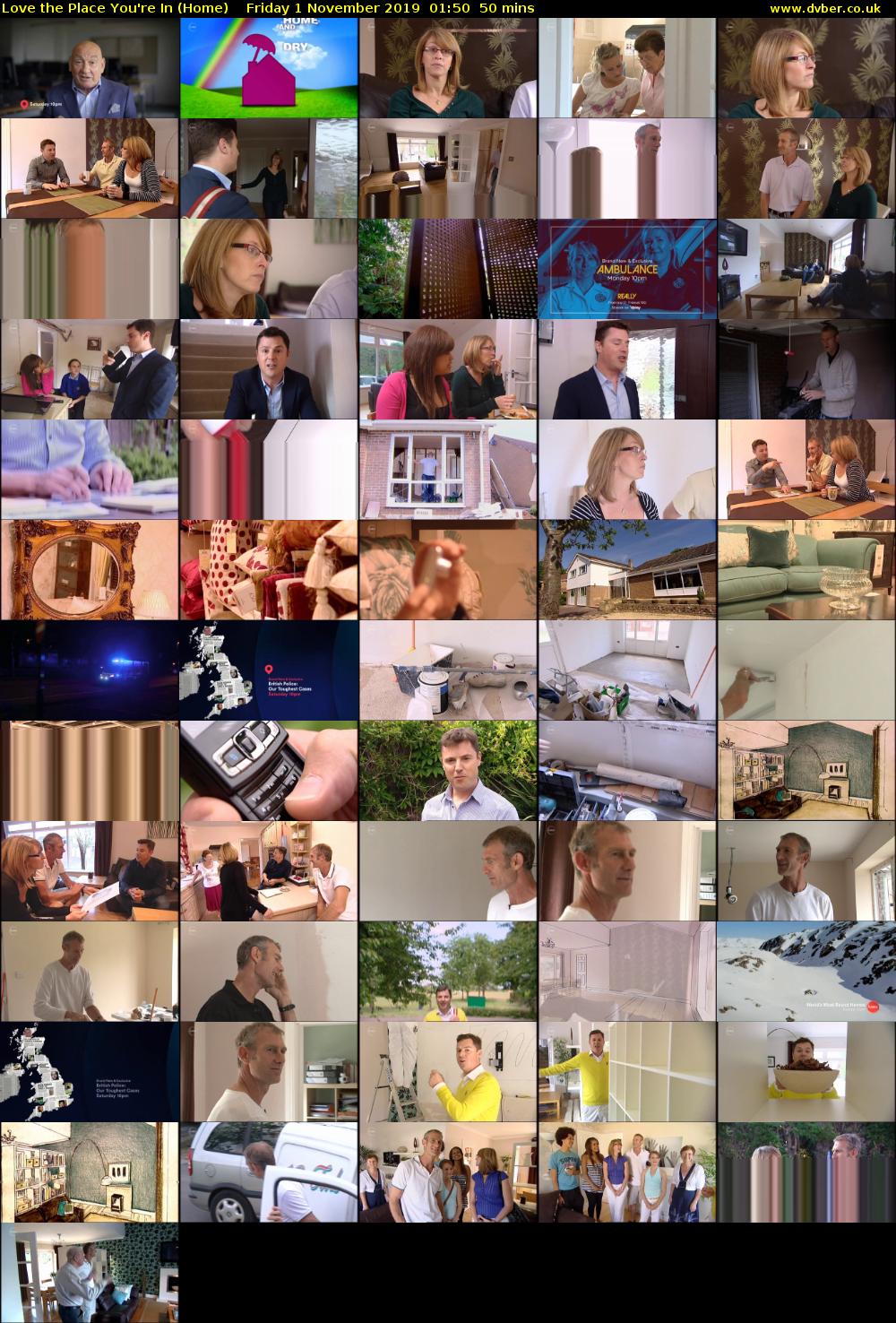 Love the Place You're In (Home) Friday 1 November 2019 01:50 - 02:40