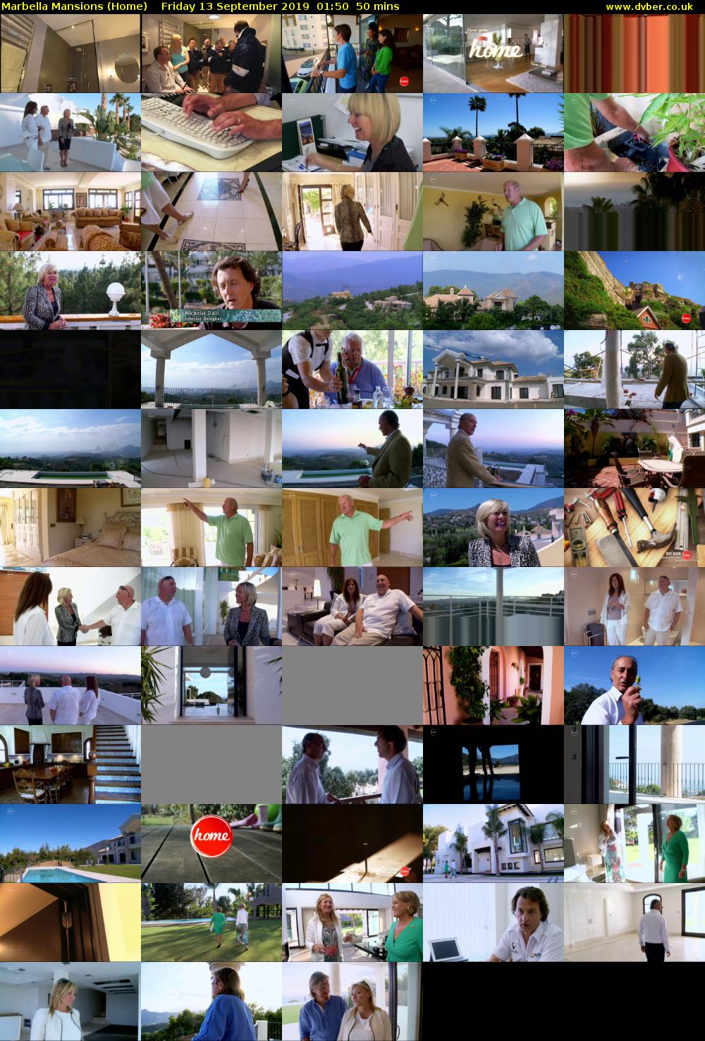 Marbella Mansions (Home) Friday 13 September 2019 01:50 - 02:40