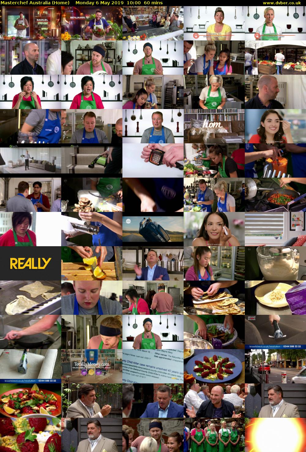MasterChef Australia (Home) Monday 6 May 2019 10:00 - 11:00