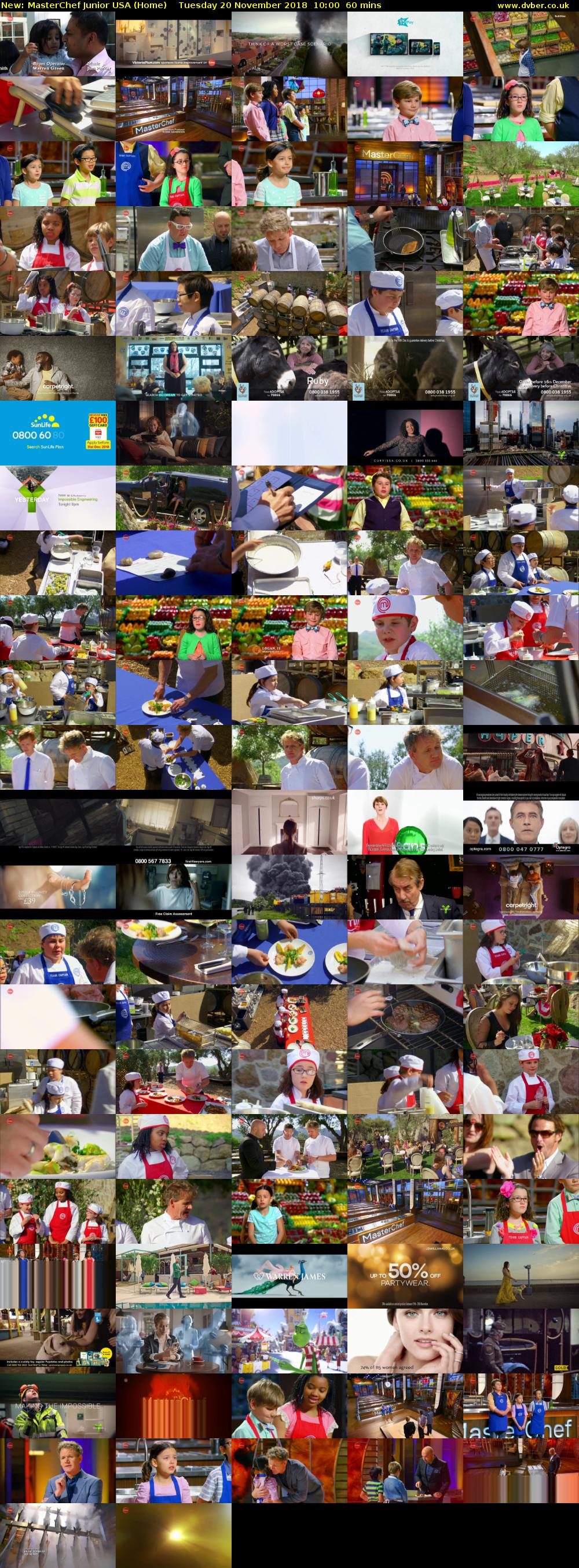 MasterChef Junior USA (Home) Tuesday 20 November 2018 10:00 - 11:00