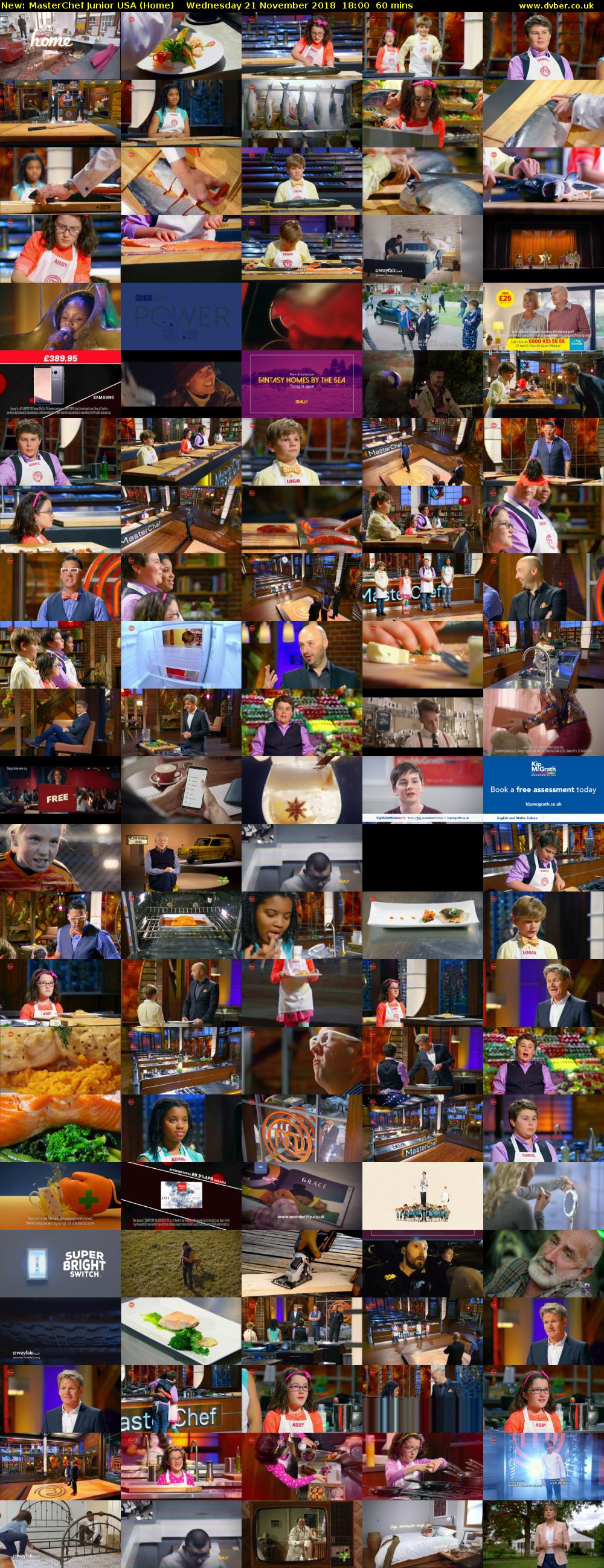 MasterChef Junior USA (Home) Wednesday 21 November 2018 18:00 - 19:00