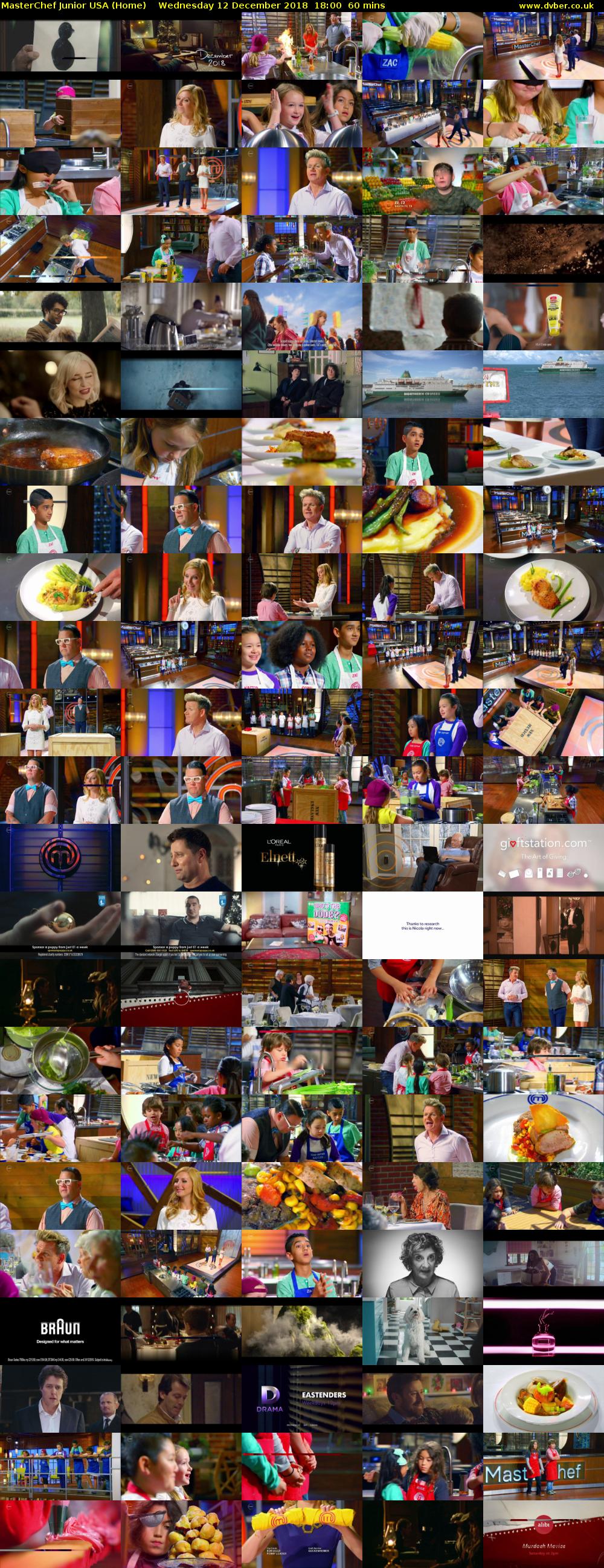 MasterChef Junior USA (Home) Wednesday 12 December 2018 18:00 - 19:00