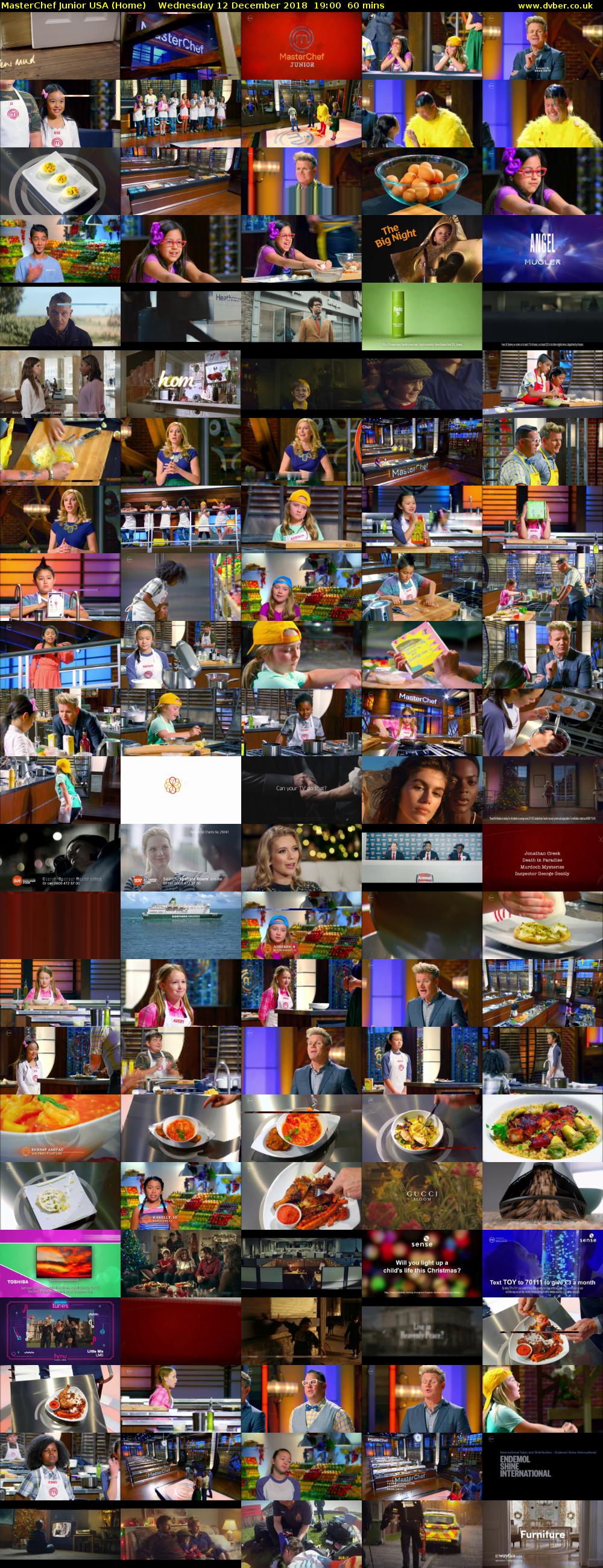 MasterChef Junior USA (Home) Wednesday 12 December 2018 19:00 - 20:00