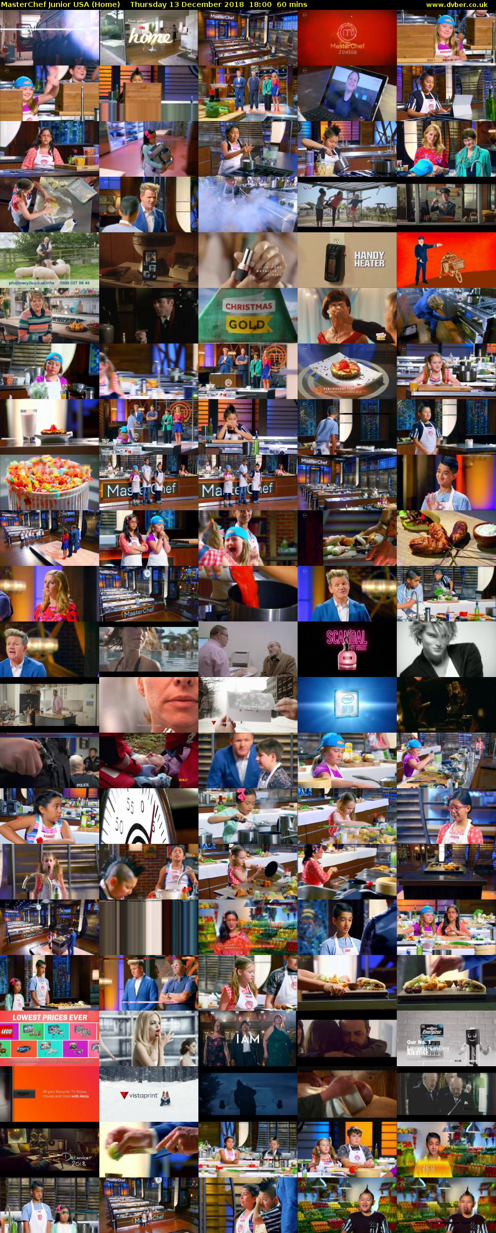 MasterChef Junior USA (Home) Thursday 13 December 2018 18:00 - 19:00
